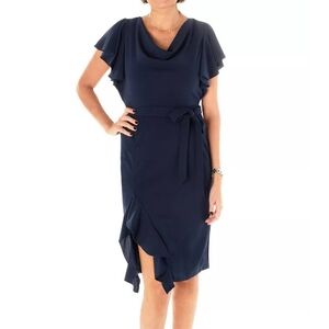 NWT Maison Tara Navy Dress SZ 12